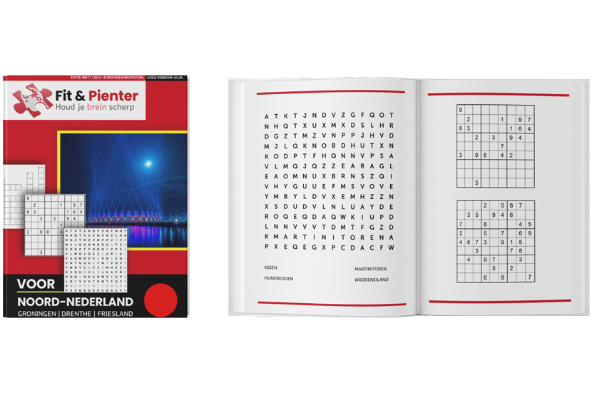 Fit & Pienter puzzelboeken opengeslagen