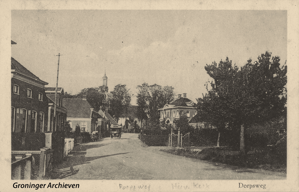 Kruiswoord over een van de oudste dorpen in het Noord-Groninger zeekleigebied, dat tweemaal bijna door watervloeden werd weggevaagd maar waarvan de kerk telkens overeind bleef.